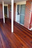 New merbau deck allowing level access to house.